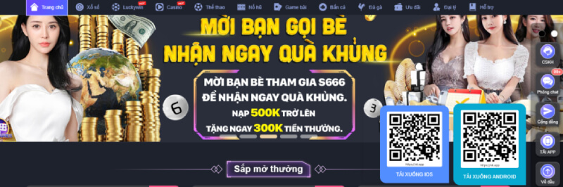 Nhận thưởng khi tải app S689 thành công