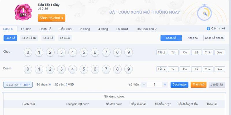 Tham gia lô đề siêu tốc trong 45 giây